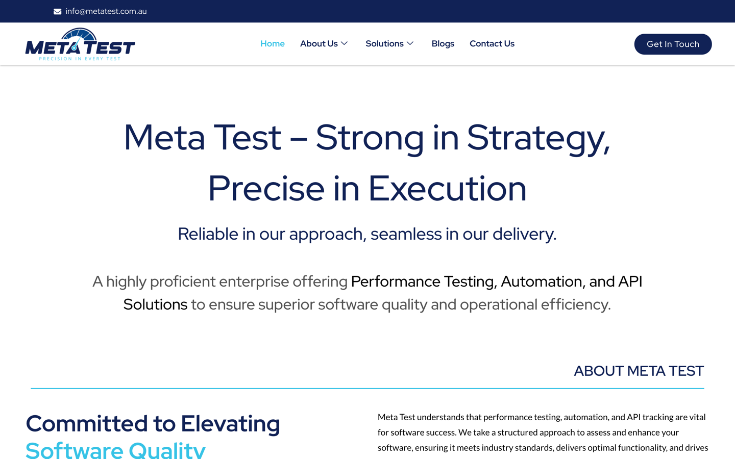 Meta Test Software QA